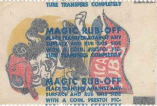 1961 Topps - Magic Rub-Offs #NNO Chicago Cubs Back