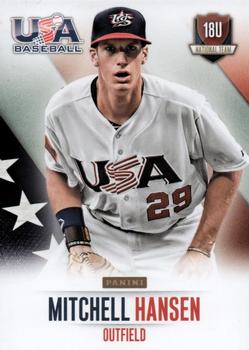 2014 Panini USA Baseball #37 Mitchell Hansen Front