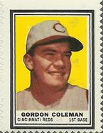 1962 Topps - Stamps #NNO Gordy Coleman Front