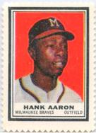 1962 Topps - Stamps #NNO Hank Aaron Front