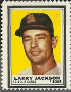 1962 Topps - Stamps #NNO Larry Jackson Front