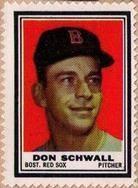 1962 Topps - Stamps #NNO Don Schwall Front