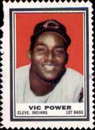 1962 Topps - Stamps #NNO Vic Power Front