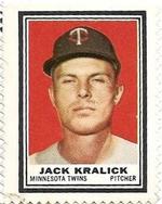 1962 Topps - Stamps #NNO Jack Kralick Front