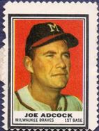 1962 Topps - Stamps #NNO Joe Adcock Front