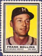 1962 Topps - Stamps #NNO Frank Bolling Front