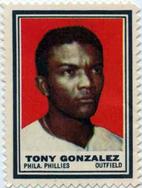 1962 Topps - Stamps #NNO Tony Gonzalez Front