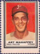 1962 Topps - Stamps #NNO Art Mahaffey Front