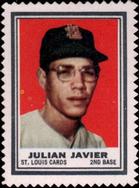 1962 Topps - Stamps #NNO Julian Javier Front