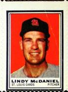 1962 Topps - Stamps #NNO Lindy McDaniel Front