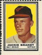1962 Topps - Stamps #NNO Jackie Brandt Front