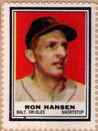 1962 Topps - Stamps #NNO Ron Hansen Front