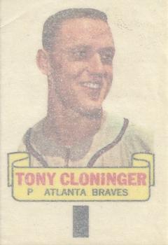 1966 Topps - Rub-Offs #NNO Tony Cloninger Back