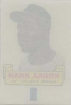 1966 Topps - Rub-Offs #NNO Hank Aaron Back