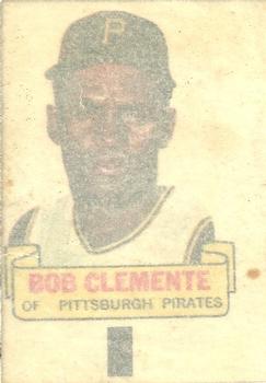 1966 Topps - Rub-Offs #NNO Bob Clemente Back