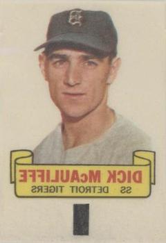 1966 Topps - Rub-Offs #NNO Dick McAuliffe Front