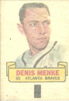 1966 Topps - Rub-Offs #NNO Denis Menke Back