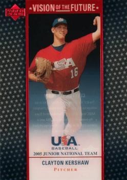 2005 Upper Deck USA Baseball Junior National Team - Vision of the Future #A-35 Clayton Kershaw Front