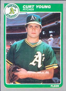 1985 Fleer #436 Curt Young Front