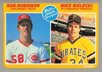1985 Fleer #650 Ron Robinson / Mike Bielecki Front