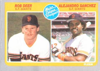 1985 Fleer #648 Rob Deer / Alejandro Sanchez Front