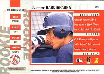 1997 Select #106 Nomar Garciaparra Back