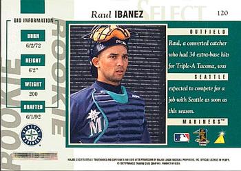 1997 Select #120 Raul Ibanez Back