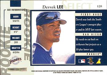 1997 Select #128 Derrek Lee Back
