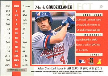 1997 Select #13 Mark Grudzielanek Back