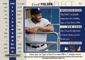 1997 Select #52 Cecil Fielder Back