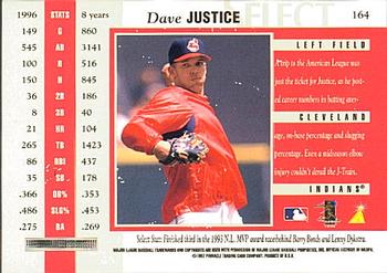 1997 Select #164 Dave Justice Back