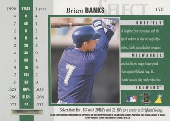 1997 Select #170 Brian Banks Back