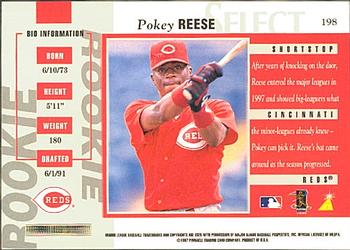 1997 Select #198 Pokey Reese Back