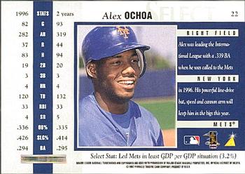 1997 Select #22 Alex Ochoa Back
