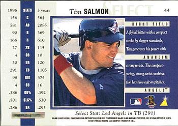 1997 Select #44 Tim Salmon Back