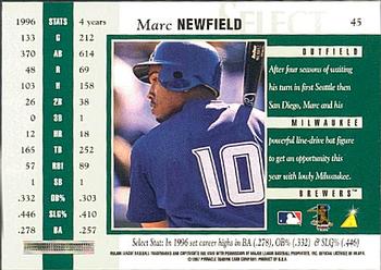 1997 Select #45 Marc Newfield Back