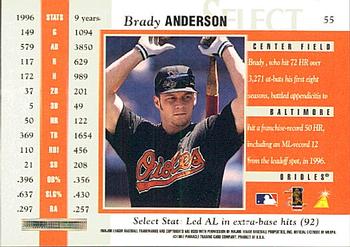 1997 Select #55 Brady Anderson Back