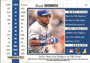 1997 Select #57 Raul Mondesi Back