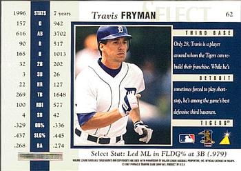 1997 Select #62 Travis Fryman Back