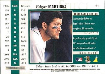 1997 Select #64 Edgar Martinez Back