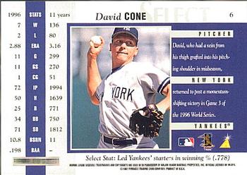 1997 Select #6 David Cone Back
