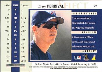 1997 Select #79 Troy Percival Back