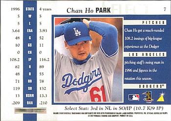 1997 Select #7 Chan Ho Park Back