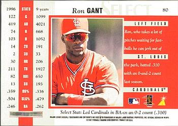 1997 Select #80 Ron Gant Back