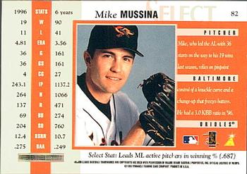 1997 Select #82 Mike Mussina Back