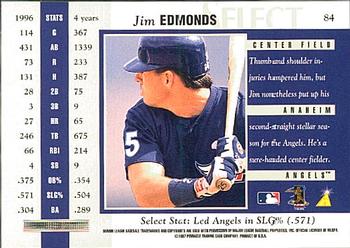 1997 Select #84 Jim Edmonds Back