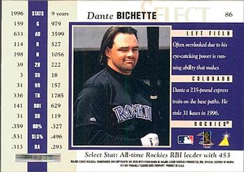 1997 Select #86 Dante Bichette Back