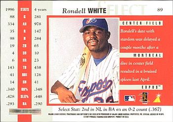 1997 Select #89 Rondell White Back