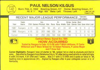 1989 Donruss Traded #T-42 Paul Kilgus Back