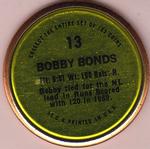 1971 Topps - Coins #13 Bobby Bonds Back